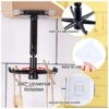360 Degrees Self-Adhesive Hook Kitchen | Muliti-functional Hooks 360 Degree Rotating | No Drilling Tie Belt Storage Rack Rotate Holder | Wall Hanging Cabinet Shelf Rotating Folding Hooks - Image 3