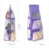 Product details of Pocket Double Sided Hand Bag / Purse Organizer | transparent look Bag Storage Holder | Closet Space Saving - Image 2