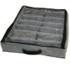 12 Pairs Of Shoes Under Bed Shoe Organizer Bag Hard Solid Fabric With Clear Plastic Zip Cover - Image 3