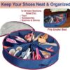 12 Pair Under Bed Shoes Round Storage | Boots Storage Organiser | Space Saving Shoe Organizer Bag  - Image 2