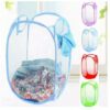 Foldable Laundry Basket Clothes Storage Bag | Mesh Folding Popup Laundry Hamper | Bin Hamper Storage Home Organization - Image 4