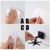 360 Degrees Self-Adhesive Hook Kitchen | Muliti-functional Hooks 360 Degree Rotating | No Drilling Tie Belt Storage Rack Rotate Holder | Wall Hanging Cabinet Shelf Rotating Folding Hooks - Image 4