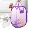 Foldable Laundry Basket Clothes Storage Bag | Mesh Folding Popup Laundry Hamper | Bin Hamper Storage Home Organization - Image 2