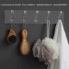 6 Row Transparent Wall Hooks - Transparent Wall-Mounted - Image 2