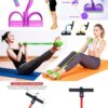 Silicone Tummy Trimmer Resistance Bands with Pedal - Elastic Pull Rope for Home and Gym Workouts - Image 4