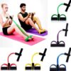 Silicone Tummy Trimmer Resistance Bands with Pedal - Elastic Pull Rope for Home and Gym Workouts - Image 3