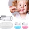Baby Kids Silicone Finger Toothbrush With Box | Soft Silicone Tooth Brush Rubber Teether Toothbrush | Gum Brush For Children Clear Massage Dental Care