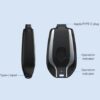Portable Keychain Power Bank | Wireless Mini Emergency Power Bank | Charging Equipment Compatible with Most Mobile Phones, Great for Travel - Image 2