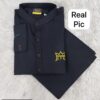 Wash & Wear - 2 Pcs Men's Stitched Plain Suit - Image 2