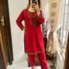 2 Pcs Stitched Linen Embroidered Shirt And Trouser - Image 3