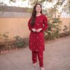 2 Pcs Stitched Linen Embroidered Suit