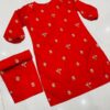 3 Pcs Stitched Linen Floral Embroidered Suit - Image 5