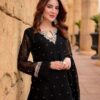 3 Pcs Stitched Organza Embroidered Suit