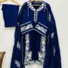 3 Pcs Stitched Organza Embroidered Suit