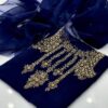 2 Pcs Unstitched Organza Embroidered Suit