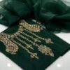 2 Pcs Unstitched Organza Embroidered Suit