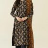 5 Pcs Unstitched Crinkle Chiffon Embroidered Suit