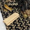 5 Pcs Unstitched Crinkle Chiffon Embroidered Suit - Image 2