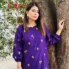 2 Pcs Stitched Arabic Lawn Printed Suit