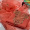 2 Pcs Women's Unstitched Organza Suit