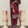 2 Pcs Stitched Lawn Embroidered Shirt And Trouser