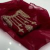 2 Pcs Unstitched Organza Embroidered Suit - Image 2
