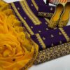 3 Pcs Women's Unstitched Lawn Embroidered Suit - Image 2