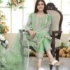 3 Pcs Stitched Fancy Organza Embroidered Suit