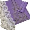 3 Pcs Unstitched Lawn Embroidered Suit - Image 3