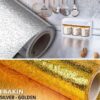 Self Adhesive Aluminium Foil Sticker Sheet Roll for Kitchen || Oil Proof Waterproof Aluminum Sheet - Image 2