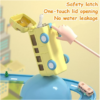 500 ML Portable Water Cup in Bus Shape || School Bus Water Bottle with Wheels,Cute Straw Braces - Image 5