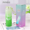 Hello Master Crystal Glass 480ML Water Bottle and Plastic LID with Box - Image 5