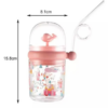 260ML Fancy Kids Water Bottle with Straw and Cover - Image 4