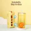 500 ML Portable Water Cup in Bus Shape || School Bus Water Bottle with Wheels,Cute Straw Braces - Image 9