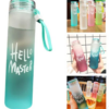 Hello Master Crystal Glass 480ML Water Bottle and Plastic LID with Box - Image 2