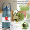 1000ML Double Wall Stainless Steel Insulated Water Bottle with Straw Lid - Thermos Flask for Hot & Cold Water - Image 2