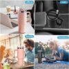 1.2 Liter Stainless Steel Tumbler Cup with Handle and Straw - Image 2