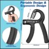 5-60kg Rubber Handle Adjustable Hand Grip Strengthener - Non Slip Grip Strength Trainer - Image 5