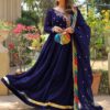 4-pcs Stitched Shalmose Silk Embroidered MAXI Suit
