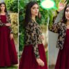 2-pcs Embroidered Silk Maxi with KOTI Jacket - Image 2