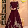 1 Pc Stunning Shalmose Silk Stitched Embroidered MAXI - Image 3