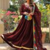 4-pcs Stitched Shalmose Silk Embroidered MAXI Suit - Image 2