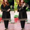 2-pcs Stitched Katan Silk Embroidered Shirt & Trouser - Image 2