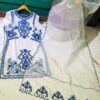 3-pcs Stitched Organza Embroidered Suit - Image 4