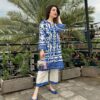 2-pcs Stitched Printed Khaddar Shirt & Trouser Set