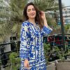 2-pcs Stitched Printed Khaddar Shirt & Trouser Set - Image 2